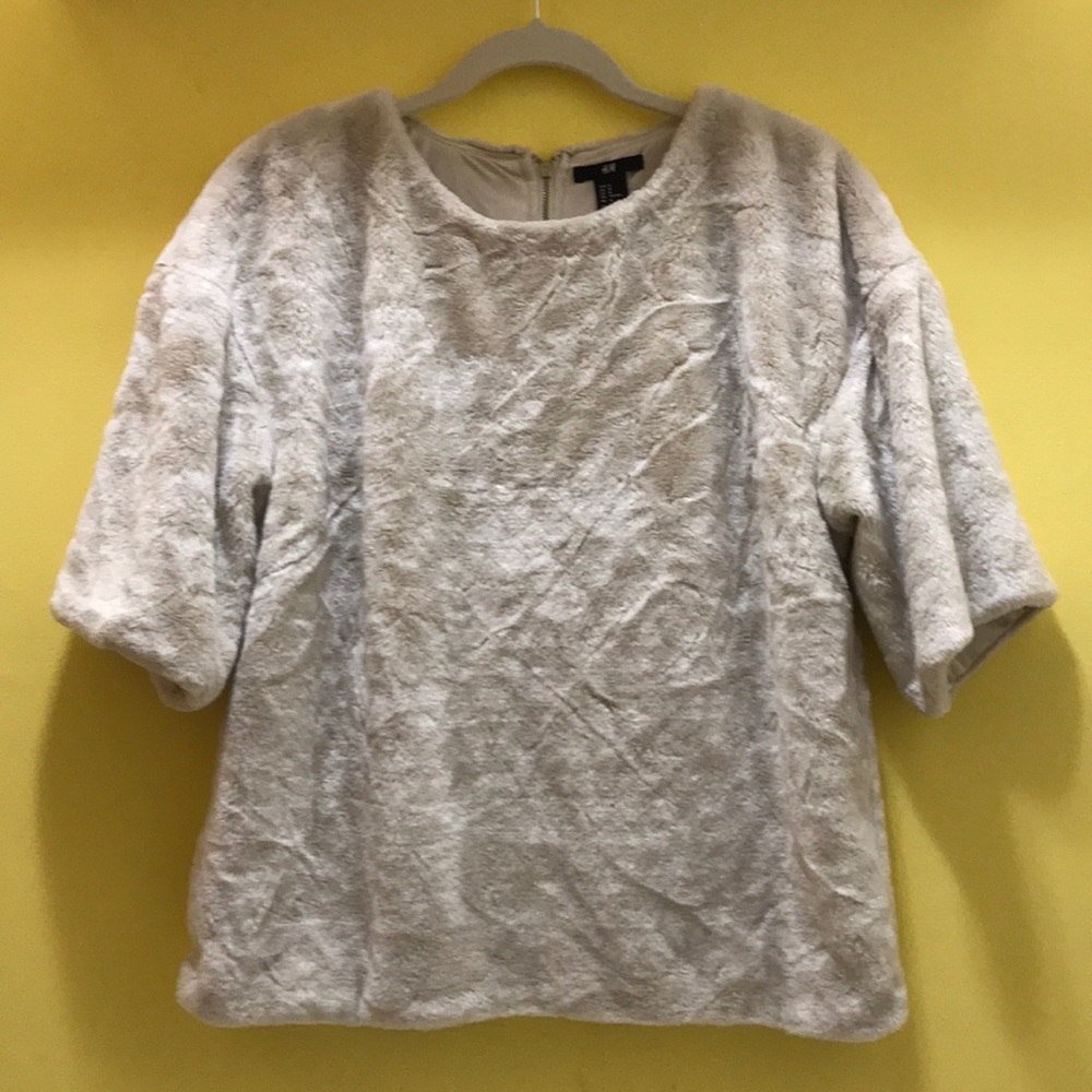 H&M Faux Fur Top